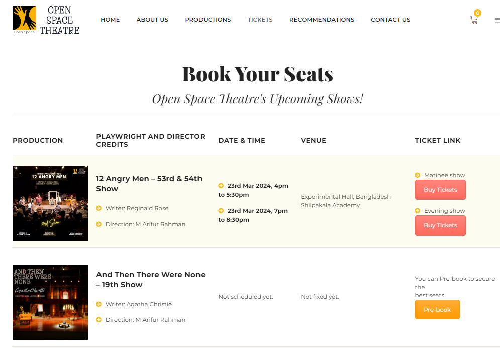 Tickets Open Space Theatre Tickets Open Space Theatre